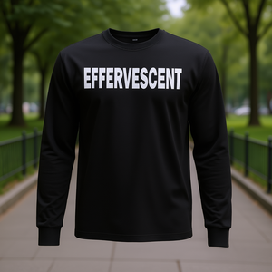 Maglietta a maniche lunghe Effervescent nera unisex per adulti taglia media - Product Image 3