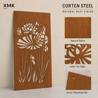 Paneles Decorativos de Acero Corten con Corte Láser Personalizado - Valla de Jardín para Villa, Personalizable en Tamaño y Color