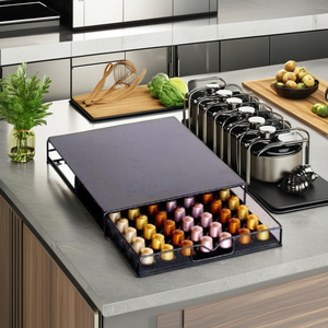 High Quality Black Metal Iron Nespresso Drawer <strong>Holder</strong> <strong>for</strong> 56 <strong>Coffee</strong> <strong>Pods</strong> Organizer <strong>for</strong> Living Room <strong>Coffee</strong> Store Use - Product Image 2