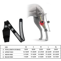 Garde de fracture de jambe de chien aide de soutien de jambe arrière avant d'animal familier avec le protecteur de blessure de cuisse de chien de garde de genou de chien