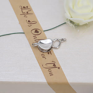 Accessoires DIY en argent S925, boucle universelle pour bracelet et collier avec tête en forme de cœur, plaqué artisanal - Product Image 3