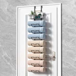 Toallero de baño de varias capas, montado en la pared, con almacenamiento para productos de cuidado personal y ropa, rectangular, duradero - Product Image 1