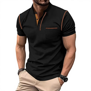 Camiseta de Algodón para Hombre, Diseño Clásico, Impermeable, Color Negro, Tela de Alta Visibilidad, Camisetas para Hombre - Product Image 2