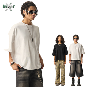 T-shirt de sport unisexe surdimensionné en tricot de haute qualité Bapeed avec imprimé étoile, manches courtes, tissu 305g - Product Image 4