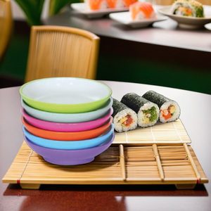 Meilleur choix pour les restaurants Ensemble bol et tasse à sushi en mélamine de 5 pouces élégant et durable écologique - Product Image 1