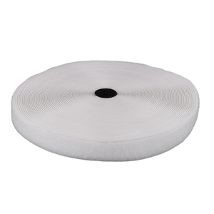 Wholesale Fabric Fastening Sew on <strong>Hook</strong> <strong>and</strong> <strong>Loop</strong> Tape Eco-Friendly Elastic Strong Grip Fasteners 25meters/roll 30mm*25M White - Product Image 3