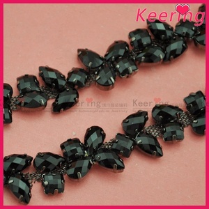 Commercio all'ingrosso decorazione di strass in acrilico nero perline abbellimenti per WRC-337 di <span class=keywords><strong>abbigliamento</strong></span> - Product Image 2