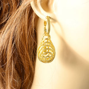 Parures en cuivre tendance 2021 pour femmes, nouveau design, boucles d'oreilles pendantes, haute qualité, géométriques, cadeaux de mariage, tendance - Product Image 6