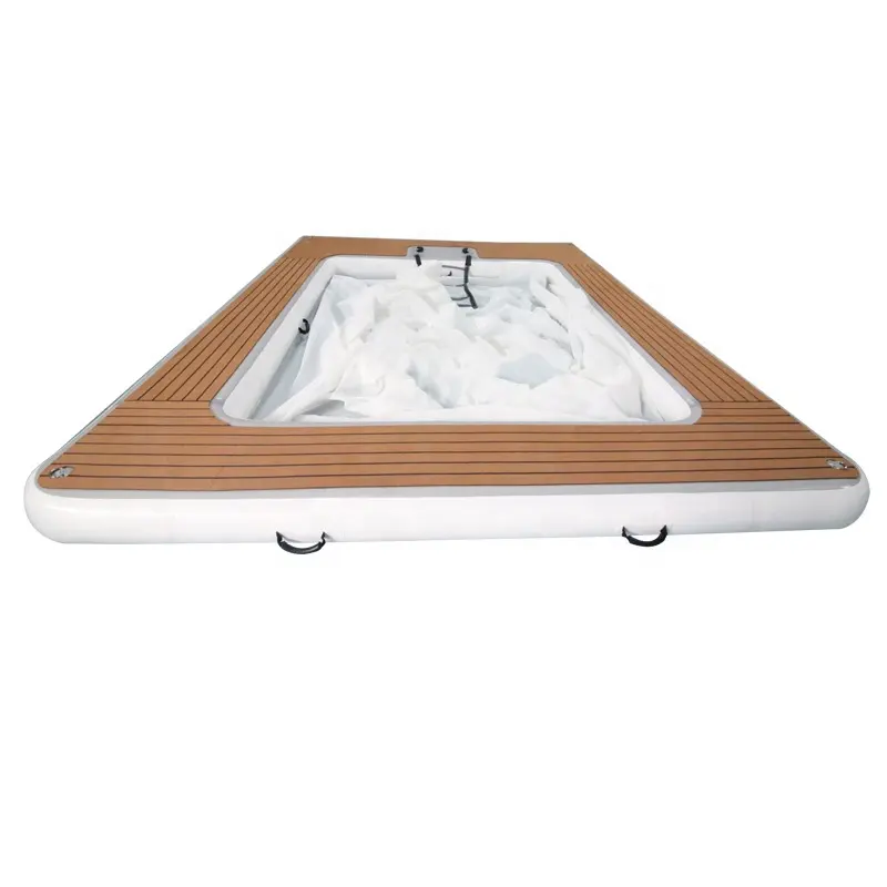 Top Quality Anti Jellyfish Inflatable Yacht Slide Dock Platform Floating Sea Swimming Pool for Boat or Yacht