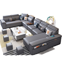 Ensemble de canapé sectionnel en tissu moderne en forme de U avec chaise longue pour salon, taille personnalisée