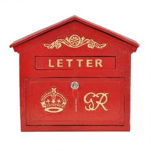 Buzón de letras de estilo real, puerta y buzón de correos de lujo ER montado en la pared, caja de almacenamiento de letras de Metal, precio de venta caliente - Product Image 1
