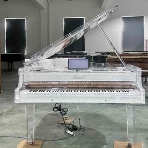Piano de cola de cristal acrílico transparente de lujo de buena calidad, instrumento de teclado, Piano acústico con sistema de reproducción automática - Product Image 1