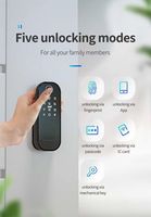 Serrure numérique étanche à loquet de jante de porte sans mot de passe Wifi Smart Home TTlock App Control Serrure de porte en métal pour maison intelligente