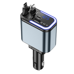 <span class=keywords><strong>Chargeur</strong></span> rapide 5-en-1 avec lecture Bluetooth, <span class=keywords><strong>chargeur</strong></span> de voiture <span class=keywords><strong>super</strong></span> rapide avec 2 câbles, affichage LED et lecture MP3 - Product Image 1