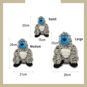 Alta Qualidade Fabricante Atacado Stuffed Gorilla Pet Toys Altamente Interativo Squeaky Plush Dog Toys