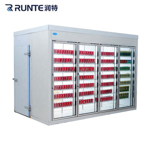 Supermarket Walk-In Cold <b>Storage</b> Room <b>with</b> Transparent Glass <b>Door</b> - Product Image 1