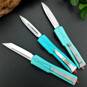 Couteau <span class=keywords><strong>de</strong></span> poche tactique <span class=keywords><strong>de</strong></span> survie mini à double action avec manche en acier inoxydable et aluminium UTX-70, vente en gros pour petites commandes - Product Image 2