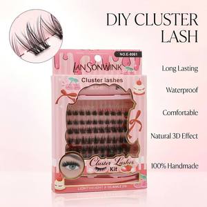 <span class=keywords><strong>Cils</strong></span> <span class=keywords><strong>individuels</strong></span> en bouquets sans cruauté animale, épais et recourbés, en fibres synthétiques avec tige en plastique noir, <span class=keywords><strong>cils</strong></span> en éventail imperméables - Product Image 1