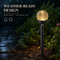 Lampe sphérique LED étanche à énergie solaire pour pelouses et parcs