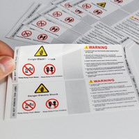 Étiquette d'avertissement pour cordon d'alimentation certifiée PGIS2, résistante à l'eau, à l'huile et aux hautes températures, pour l'électronique