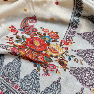 Chal Jamawar de Jacquard Floral de Lujo, Fabricante Personalizado, Suave, Transpirable, Tejido, Etnico, de Moda, para Invierno, Venta al Por Mayor - Product Image 5