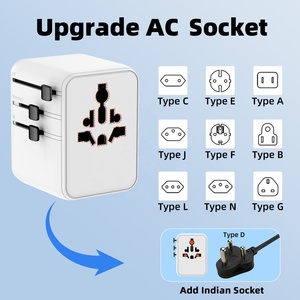 Adaptateur de voyage universel multifonctionnel 5 en 1 ignifuge 70W PD avec 2 ports USB + 3 ports Type-C, convertisseur de prise internationale compact - Product Image 6