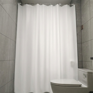 Rideau de <span class=keywords><strong>douche</strong></span> d'hôtel en PEVA blanc pur 110GSM <span class=keywords><strong>180X180</strong></span>, imperméable - Product Image 5