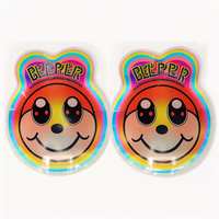 Logo personnalisé emballage mat anti-odeur fermeture éclair sacs d'emballage de bonbons avec fenêtre forme spéciale 3g 7g fermeture éclair sacs en mylar découpé à l'emporte-pièce
