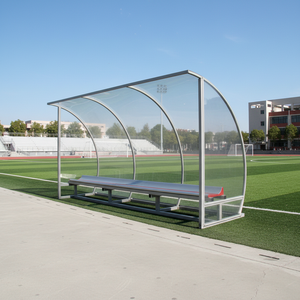 Abri portable anti-vandalisme pour équipe de football, banc de joueurs de football avec sièges de remplacement en aluminium style banc PY-LD - Product Image 4