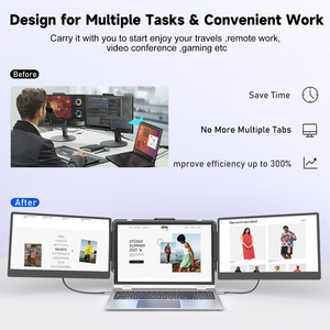 Màn hình mở rộng laptop di động OEM S2 Triple, 14 inch, FHD 1080P, IPS, màn hình kép, mở rộng màn hình cho laptop - Product Image 3