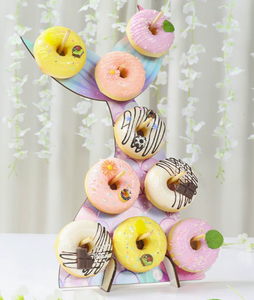 DAMAI Soporte de Exhibición de Postres para Decoración de Mesa de Fiesta de Cumpleaños, Estante de Madera Sólida, Nuevo Estante de Madera con Forma de Cola de Sirena para Niños - Product Image 4