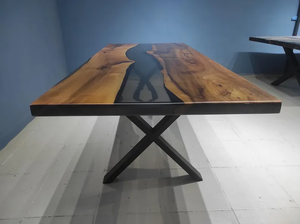 Estilo Resina epoxi Río <span class=keywords><strong>Mesa</strong></span> sólida Muebles de sala de estar Café Escritorio Cena <span class=keywords><strong>Mesa</strong></span> de Río - Product Image 3