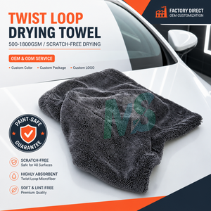 Serviette en microfibre de qualité supérieure pour le lavage de voiture, ultra douce, séchage rapide, tissu à boucles torsadées, serviette de détaillage automobile - Product Image 1