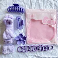 Bando Rambut Gaya Korea Sweet Cloud, Jepit Rambut Cuci Muka, Gelang Bunga, Spons Pembersih Wajah, Bando Rias, Model Rambut 2