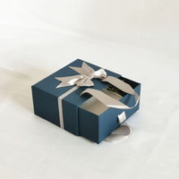 Boîte cadeau en carton épais recyclé avec tiroir coulissant, impression personnalisée du logo, vente en gros, pour souvenir de mariage