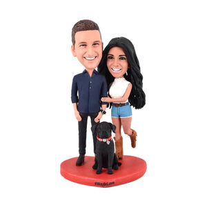 Figure su misura bobblehead fanno una coppia felice bobble head due persone bobblehead - Product Image 5