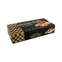 Caja de Sushi de Papel de Primera Calidad, Moderna, Segura para Alimentos, Caja de Empaque para Llevar Rollos de Sushi