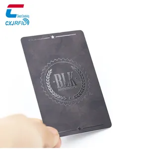 Rfid Card Plastic Programmable NFC Business Card Matt Black Uv NFC Smart Card RFID