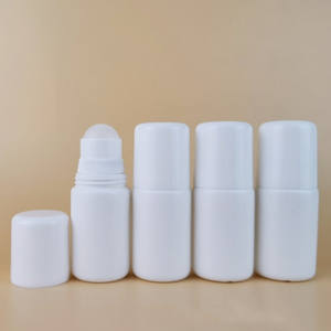 30ml 50ml 60ml Round Cylinder <b>Plastic</b> Cosmetic Deodorant Roller <b>Bottle</b> Body Fragrance Roll on Containers With Screw Lid - Product Image 4