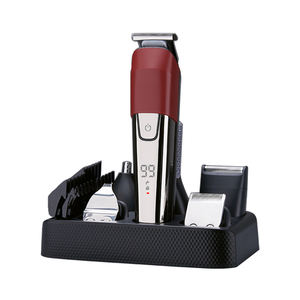 Cortador de pelo <span class=keywords><strong>el</strong></span>éctrico con pantalla LCD, cortador de pelo de larga resistencia con recortador de tallado, cuchillo de afeitar, traje doméstico 6 en 1 - Product Image 1