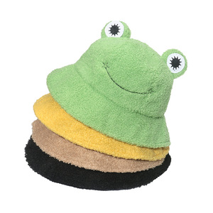 Gorro de Pescador de Rana Esponjosa, Bonito y Cálido, Verde, de Dibujos Animados, para Deportes al Aire Libre en Invierno - Product Image 1