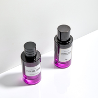 Vente en gros de parfum de luxe dégradé violet, eau de parfum longue durée, vaporisateur 30 ml, 50 ml, 100 ml, flacon de parfum avec bouchon magnétique