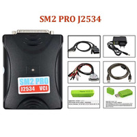 SM2 PRO J2534 VCI Scanner de diagnostic automobile universel Programmeur PCM ECU V22122 Norme européenne et américaine Noir OUTIL