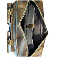 Porte-documents Classique de Luxe en Cuir Véritable pour Homme, Sac à Bandoulière Portable pour Ordinateur Portable, Fait Main avec Sangle Réglable