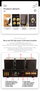 Amplificatore a Valvole MONA Audiophile 256 HIFI Stereo ad Alta Potenza 56W*2 220V Personalizzazione Gratuita 110V/230V Ricevitori Amplificatori - Product Image 2