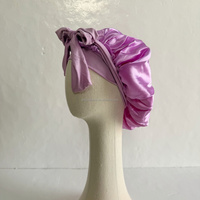 Bonnet de nuit en satin de soie élastique pour femmes, pour le yoga, le spa, le maquillage, les soins capillaires, 36x36cm