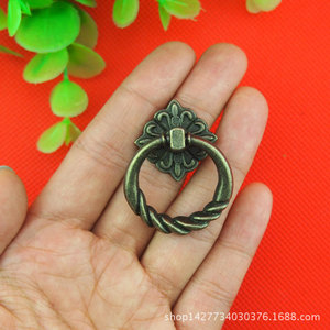 Furniture Handle Ring 32x39mm Antique Style Drawer Cabinet Door Pull Traditional Design Durable Alloy BE31 - Product Image 3
