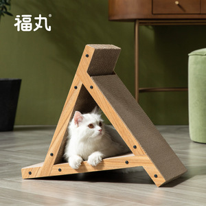 Griffoir pour chat Fukumaru en gros, lit à griffer intégré perforé six faces, jouet pour chat résistant à l'usure, pour animaux de compagnie - Product Image 1