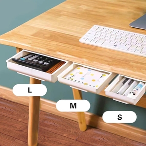 M266 Diri Tongkat Pensil Baki Di Bawah Meja Laci Kotak Penyimpanan Menancapkan Diri Tersembunyi Alat Tulis <span class=keywords><strong>Organizer</strong></span> Laci Meja Dilepas - Product Image 3