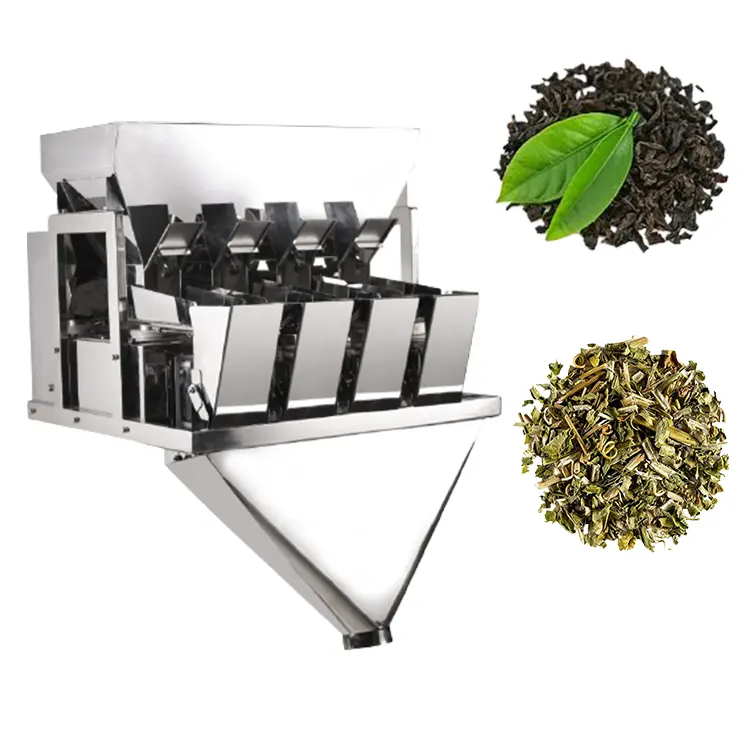 Giá rẻ 4 người đứng đầu tuyến tính định lượng hạt trà lá thảo mộc có Trọng lượng máy